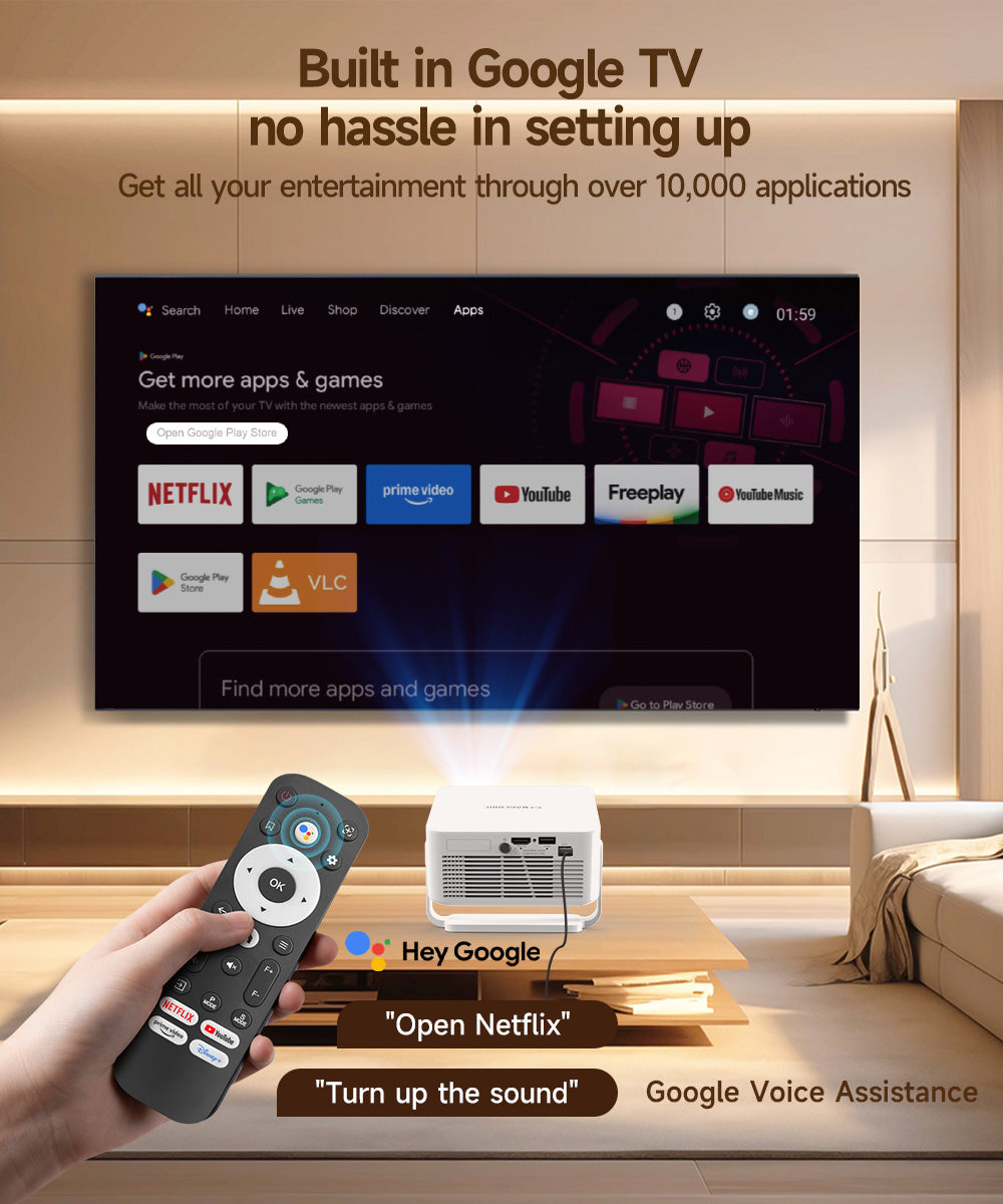 Magcubic HY300GT HD Projector Android 14 260 ANSI Lumens 2K Home Theater Dual Wifi Smart Beamer Auto Focus Google Voice