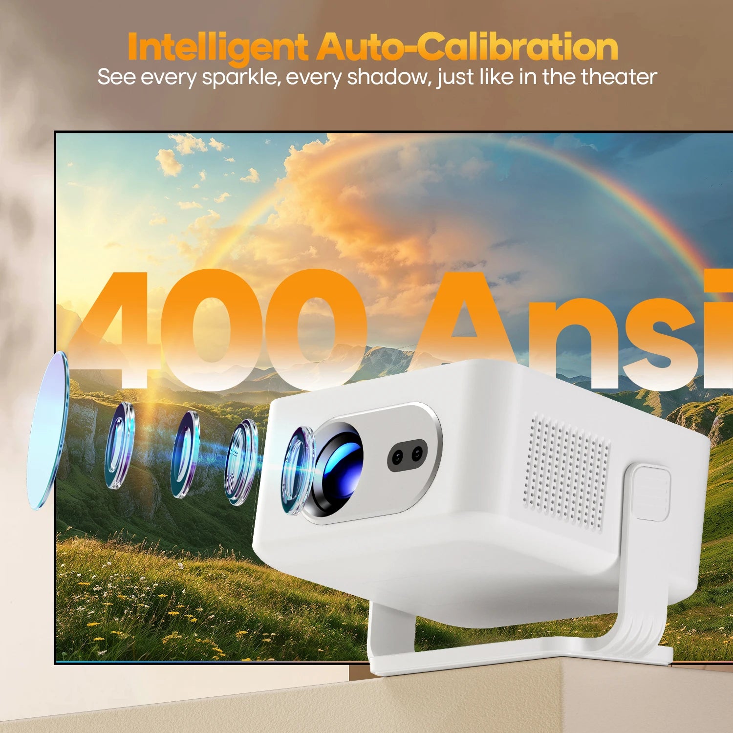 Magcubic HY300 Max projector supports 400 ANSI