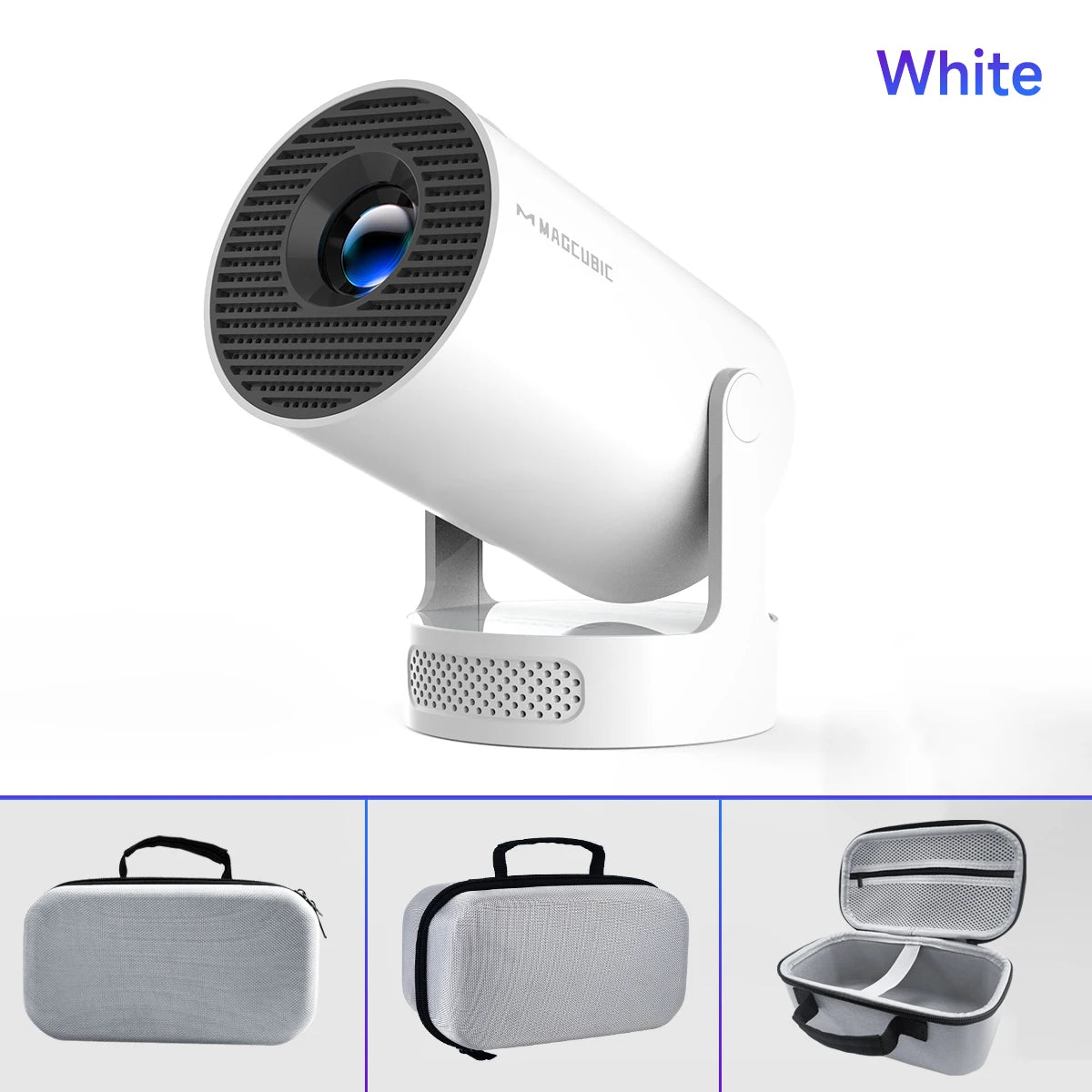 Magcubic HY300 Pro + White Projector with a suitcase