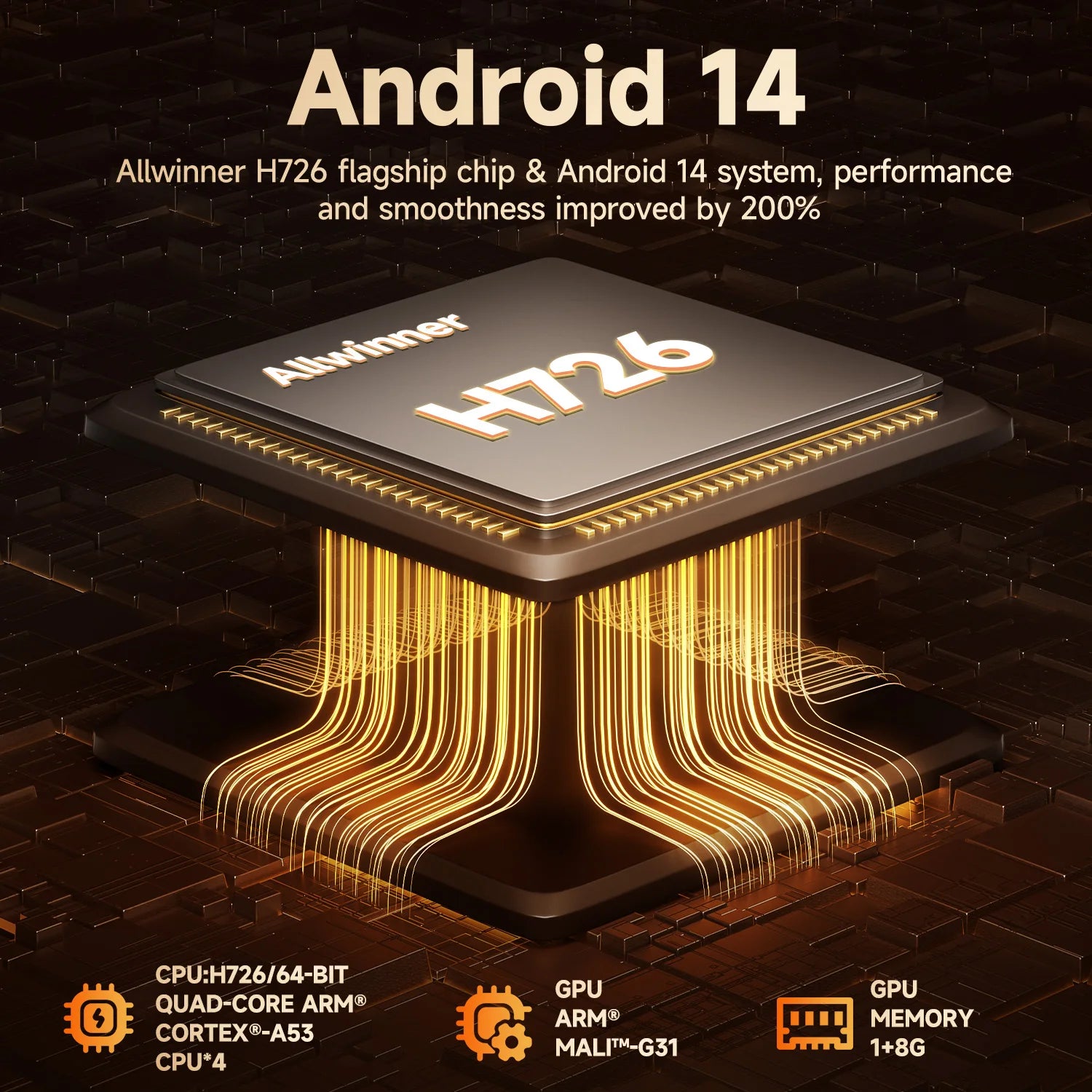 Magcubic HY350 Max projector with Android 14 system & Allwinner H726 flagship chip