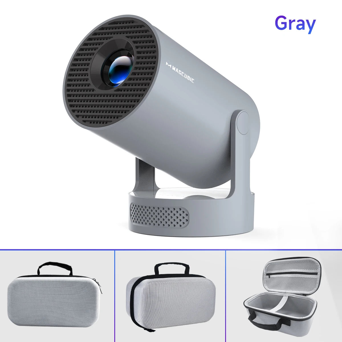 Magcubic HY300 Pro + Grey Projector with a suitcase