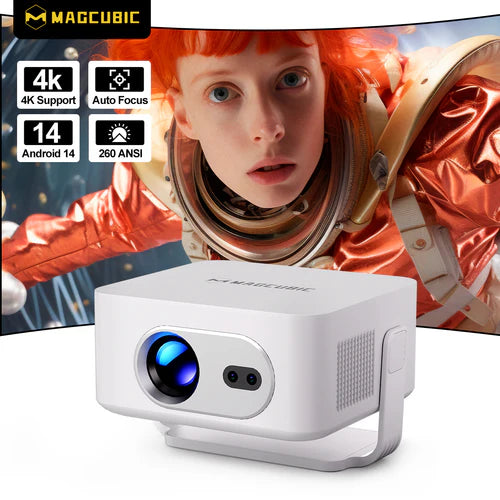 Magcubic Android 14  Auto Focus HY300Max Portable Projector 8K 260ANSI WiFi 6  Projector Support Full HD 720P Home Outdoor Cinema