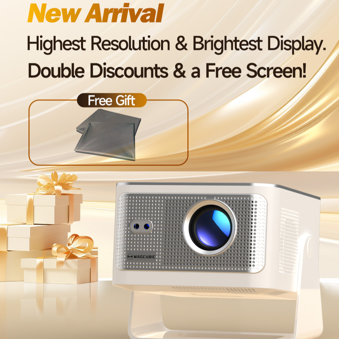 Magcubic HY350MAX 900 ANSI Portable Projector | Native 1080P with 8K Input, Android 14, Auto Keystone & Focus, Outdoor Friendly