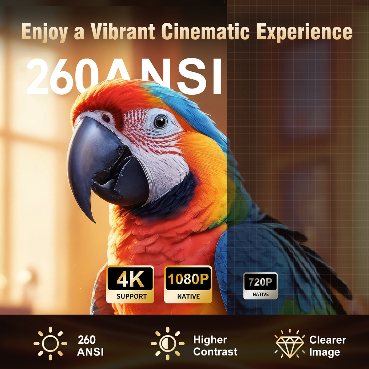 Magcubic HY310 Mini Projector Auto Focus 4K Native 1080P 260ANSI Android11 5W Speaker Air Mouse Voice Assistant Upgrated HY300
