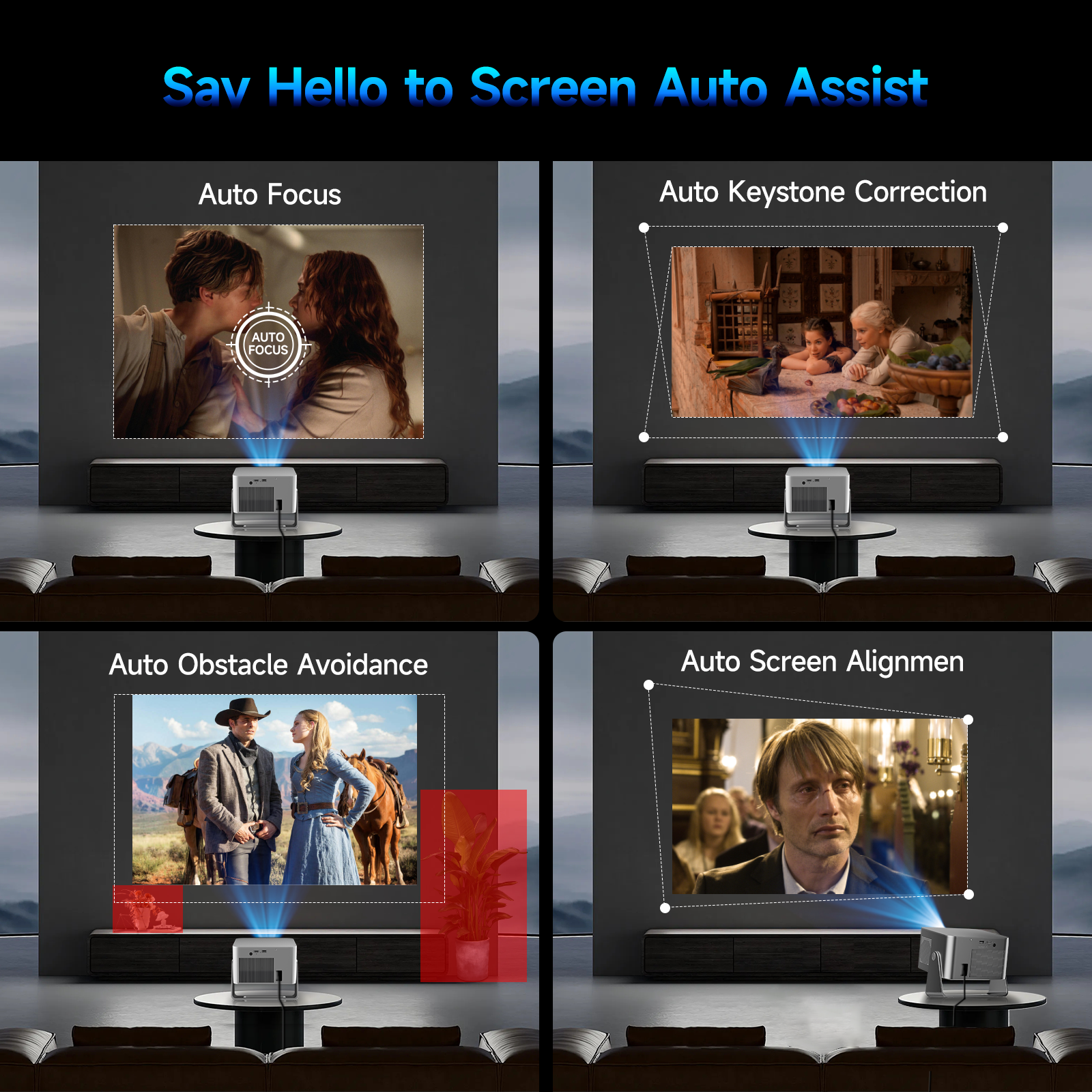 Magcubic HY350GT 650ANSI Portable Projector | Native 1080P with 8K Input Auto Keystone & Focus, Outdoor Friendly